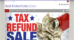 Desktop Screenshot of bandbfurniturems.com